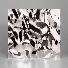 Декоративная нержавеющая сталь  3D Mirror Water Ripple Middle Brown
